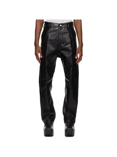 Rick Owens Black Temple Leather Pants