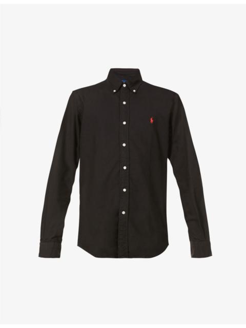 Polo Ralph Lauren Long-sleeved garment-dyed custom-fit cotton Oxford shirt