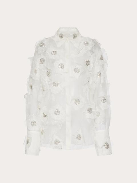 EMBROIDERED ORGANZA SHIRT