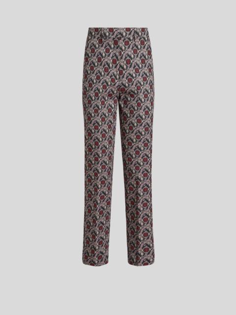 Etro JACQUARD CIGARETTE TROUSERS