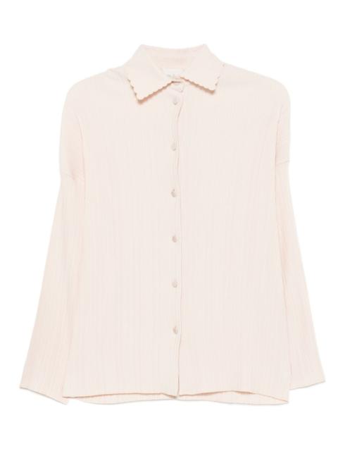 forte_forte pleated scalloped-collar shirt