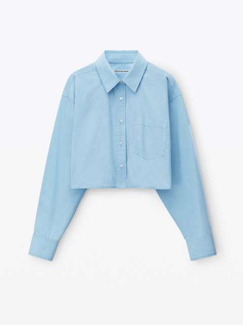 Alexander Wang Halo print cropped button-up shirt