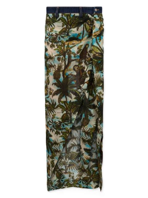 DSQUARED2 tropical-print midi skirt