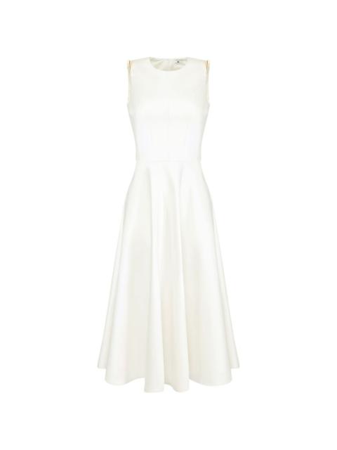 ELISABETTA FRANCHI duchess satin midi dress