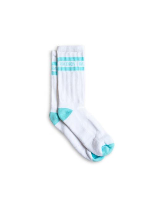 Bather Sea Foam Striped Sock