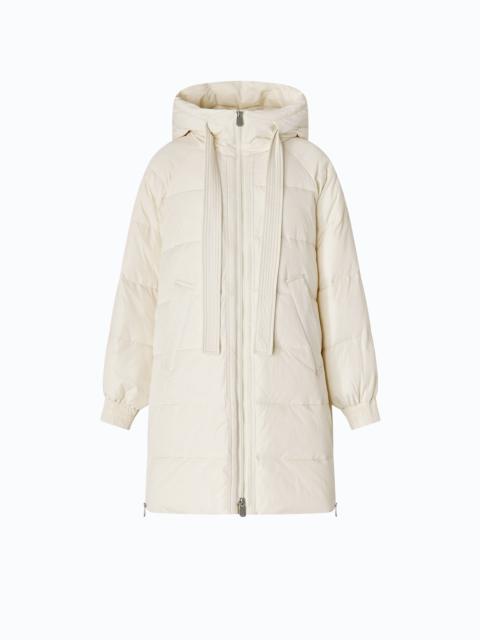 PINKO LONG QUILTED DOWN JACKET WITH HOOD