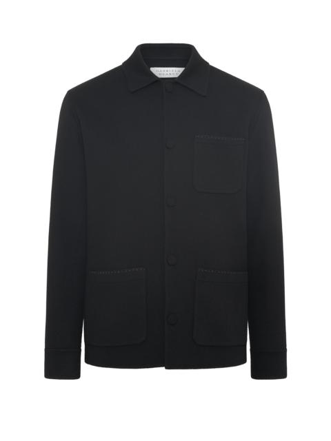 GABRIELA HEARST Ulu Chore Jacket in Black Double Face Recycled Cashmere