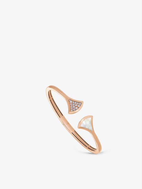 Diva's Dream 18ct rose-gold, mother-of-pearl and 0.16ct brilliant-cut diamond bracelet
