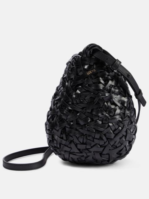 Nest Small leather basket bag
