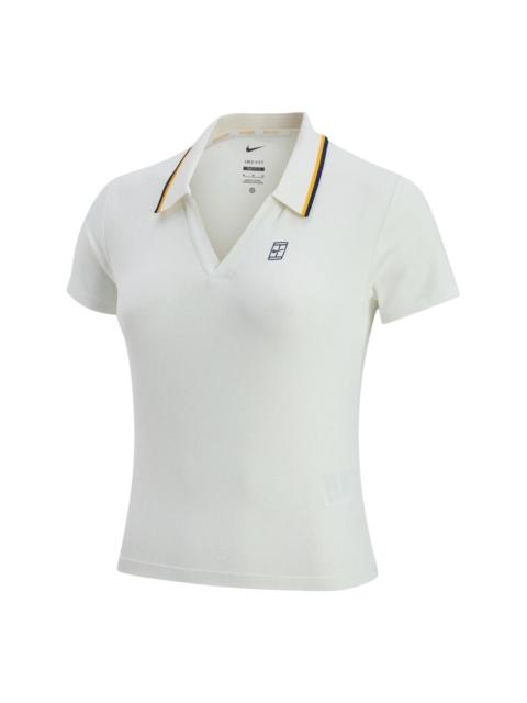 Nike (WMNS) Nike Court Slam Dri-Fit Tennis Collar T-Shirt 'Sail White' IW1210-133