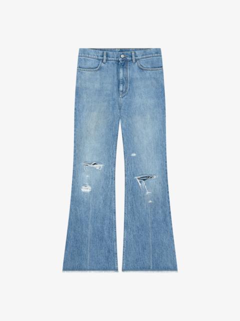 Givenchy FLARE JEANS IN DESTROYED DENIM