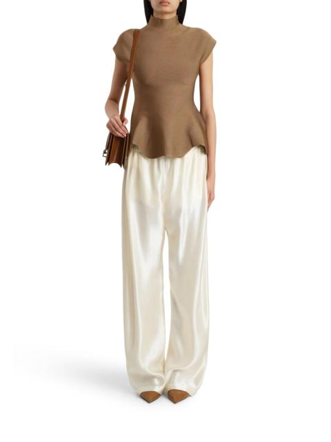 KHAITE ROHEN SATIN TROUSERS