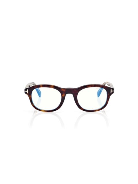 TOM FORD ICON BLUE BLOCK ROUND OPTICALS