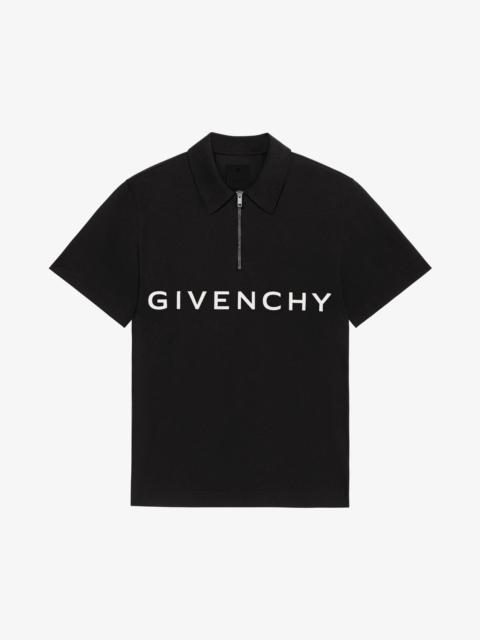 Givenchy GIVENCHY ARCHETYPE ZIPPED POLO SHIRT IN COTTON