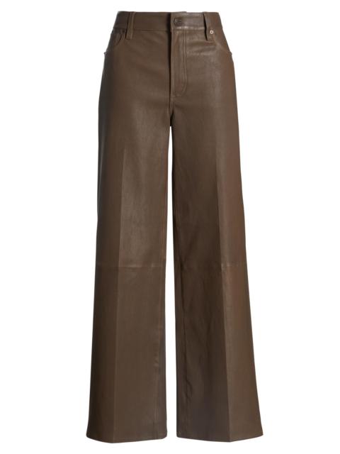 FRAME Women's Le Slim Palazzo Leather Pants - Cork