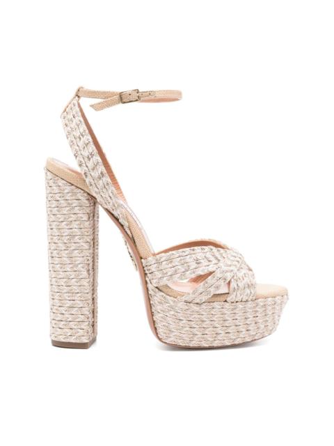 AQUAZZURA 150mm braided sandals