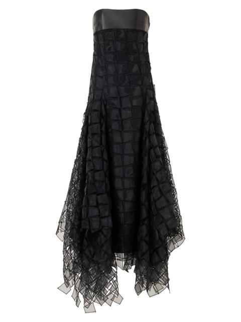 AKRIS Women's Trapezoid Embroidered Organza Gown - Black