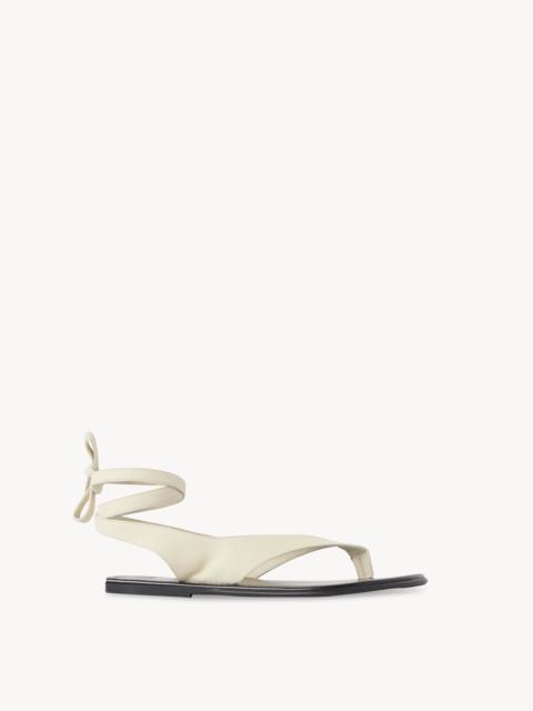 The Row Beach Sandal in Leather