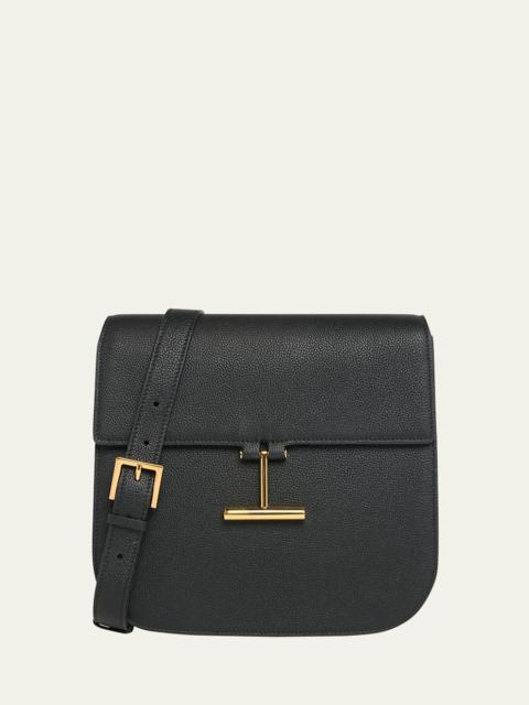 TOM FORD Tara Medium Crossbody in Grained Leather with Leather Strap