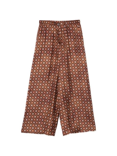 Pierre-Louis Mascia geometric-print silk trousers