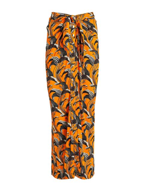 rabanne Printed Maxi Wrap Skirt