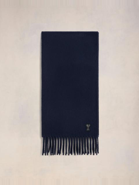 AMI Paris AMI DE COEUR LEATHER PATCH SCARF