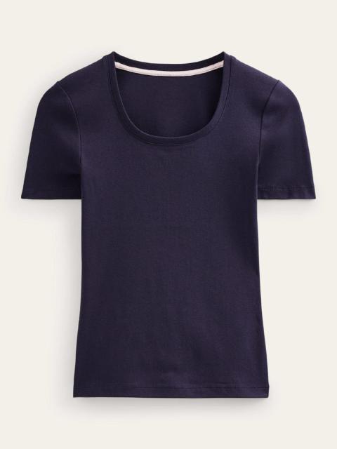 BODEN Essential Jersey T-Shirt-Navy