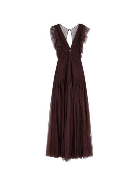 navy blue dress for baby girl Alaïa ASYMMETRICAL KNIT DRESS - AA9R2569K010A-840 main image 0