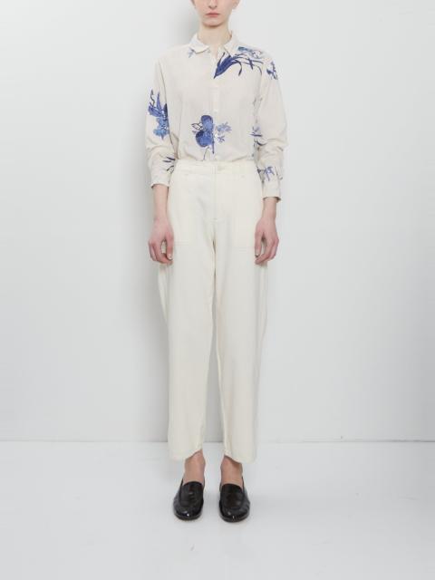 pas de calais Natural Denim Baker Pants — Ivory