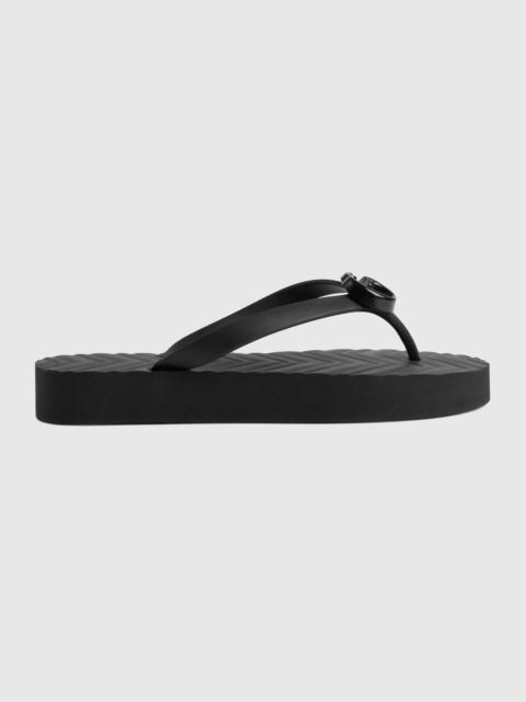 GUCCI Women's chevron thong sandal
