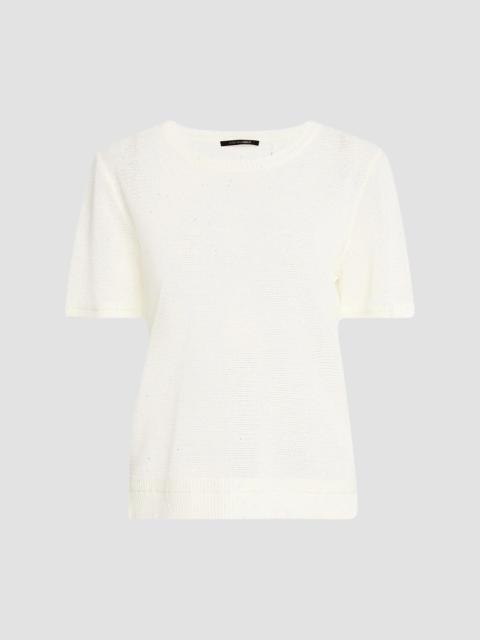 KOBI HALPERIN Women's Noa Embellished Space-Dye Top - White