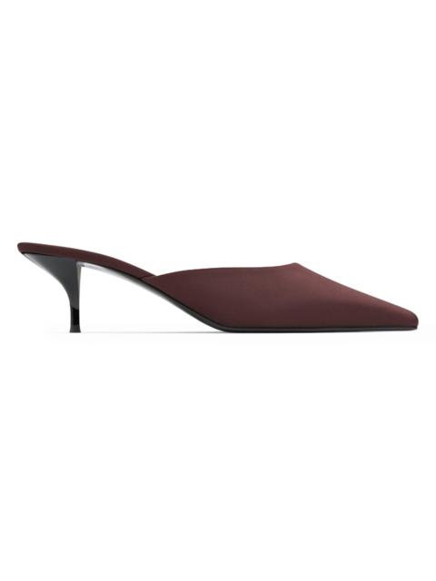 NEOUS Women's Alnair 55MM Satin Curved-Heel Mules - Dark Chocolate