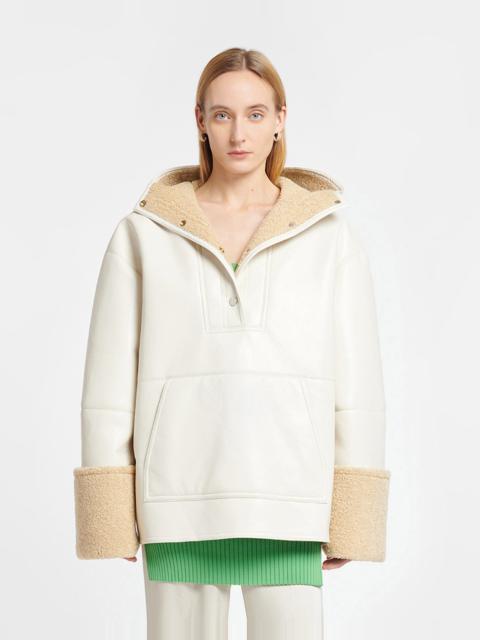 Nanushka Hooded Bonded Shearling Pullover