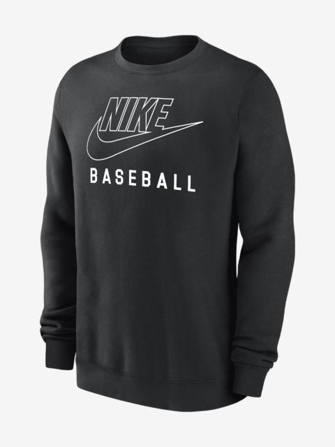 Nike Swoosh Club Fleece Men's Baseball Pullover Crew-Neck Sweatshirt