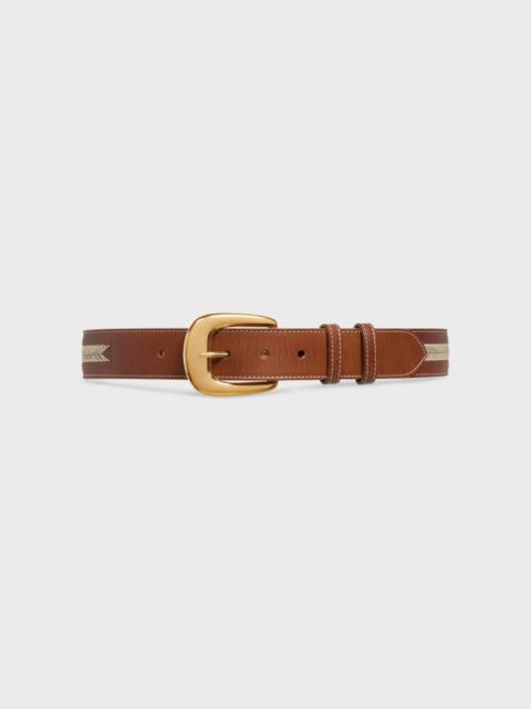 CELINE LARGE WESTERN BELT in VINTAGE CALFSKIN WITH TRIOMPHE EMBROIDERY