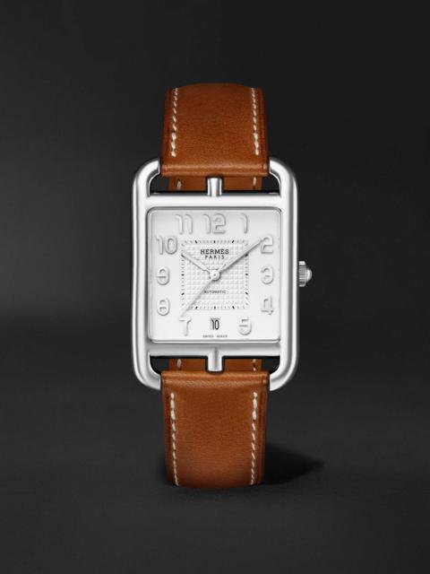 Hermès Cape Cod Automatic 33mm Stainless Steel and Leather Watch, Ref. No. W055248WW00