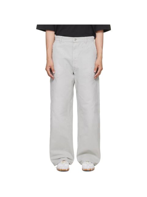 Maison Margiela Gray Double-Dyed Workwear Trousers