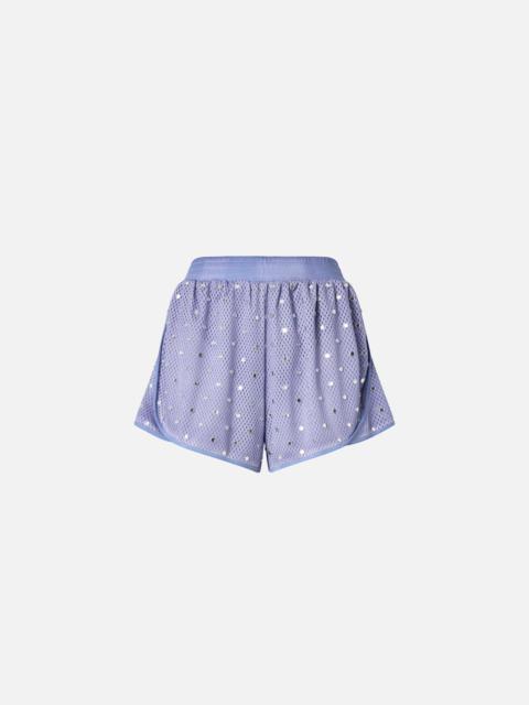 PINKO MESH SHORTS WITH MIRROR DETAIL