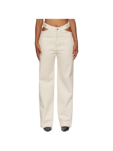 Dion Lee Beige Y-Front Jeans