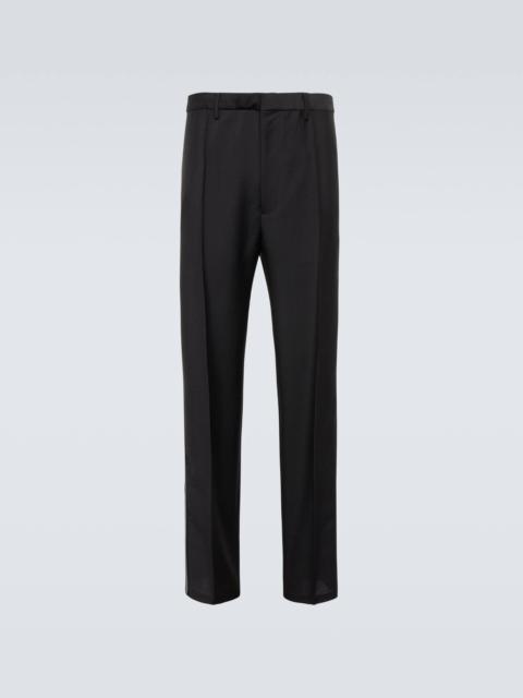 Prada Mohair and wool logo pants