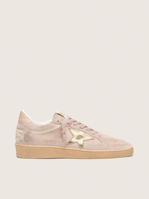 Golden Goose Women's Ball Star in powder-pink suede with metallic gold star