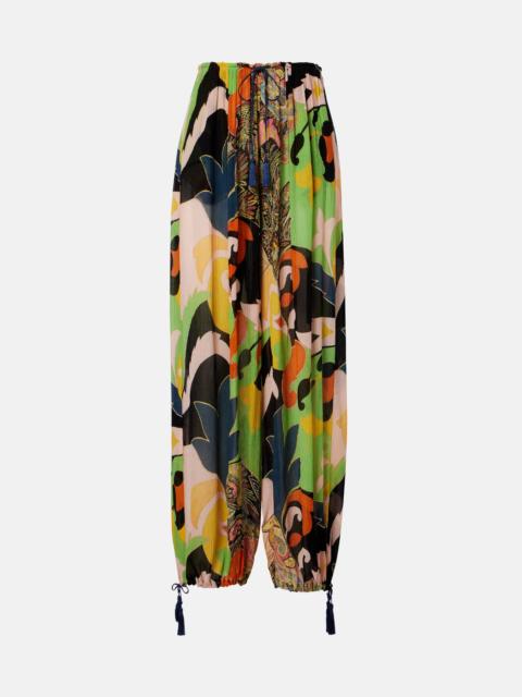 Etro Printed wide-leg pants