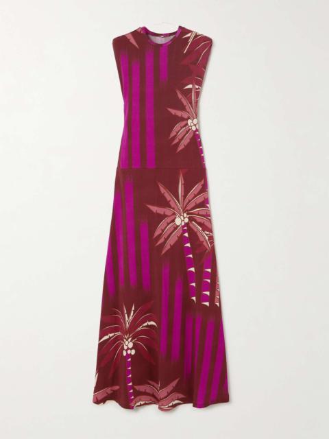 + NET SUSTAIN Carnaval Costero printed stretch-jersey maxi dress