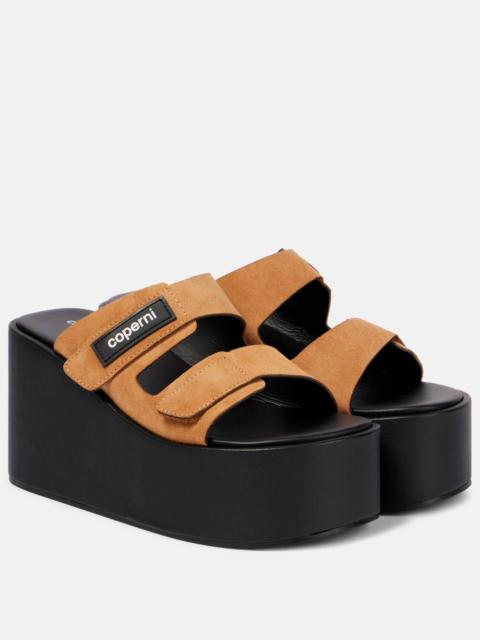 COPERNI Logo suede wedge mules
