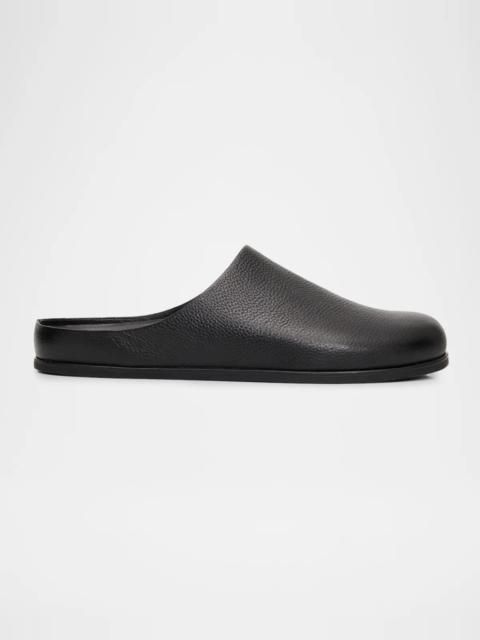 Vince Leo Grained Leather Clogs