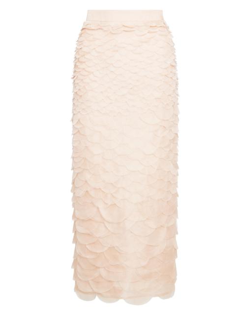 TWP Women's Fishscale Sylkie Silk Midi-Skirt - Khaki