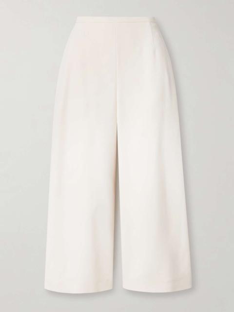 FFORME Pat cropped crepe wide-leg pants Ivory