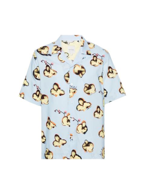 Paul Smith orchid-print short-sleeve shirt