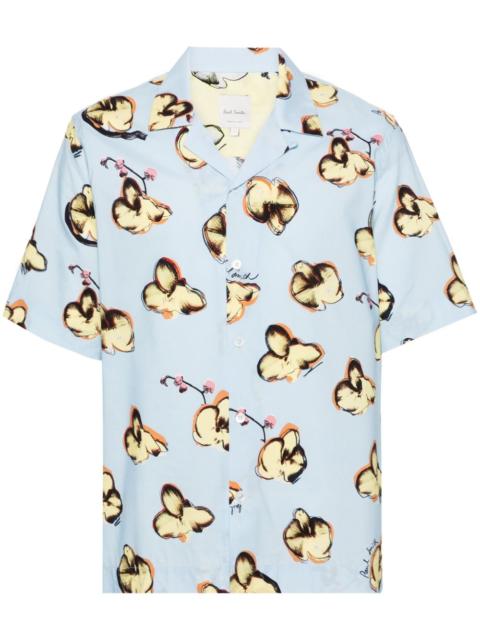 Paul Smith orchid-print short-sleeve shirt