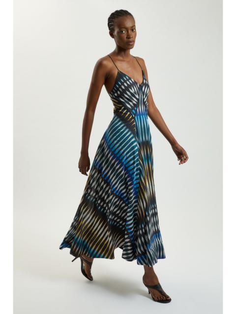 KAREN MILLEN Petite Stripe Strappy Woven Midi Dress